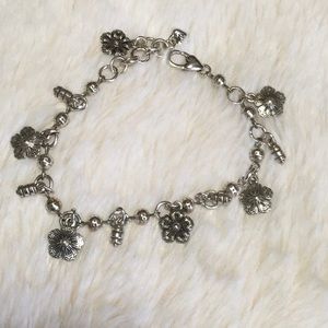 BRIGHTON Flower Charm Bracelet EUC